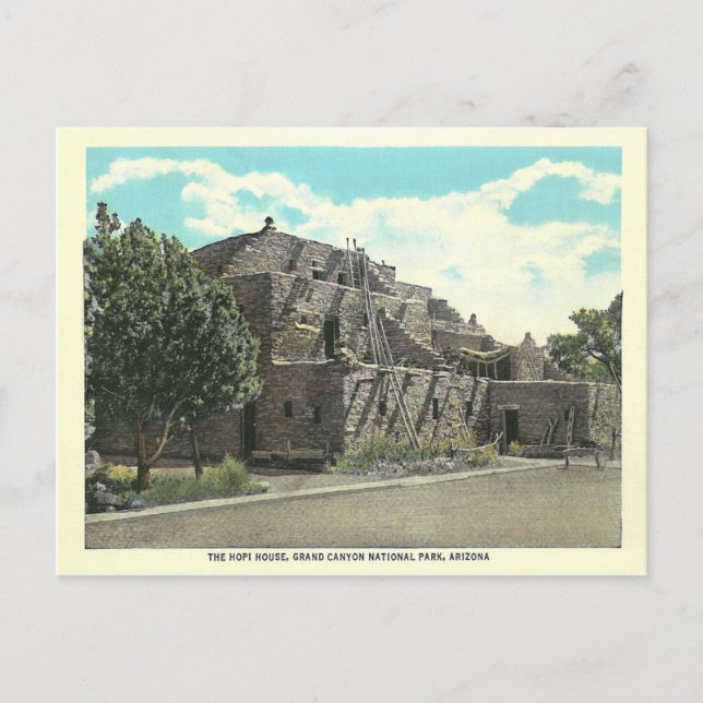 Vintage Arizona Hopi House Postcard (Front)