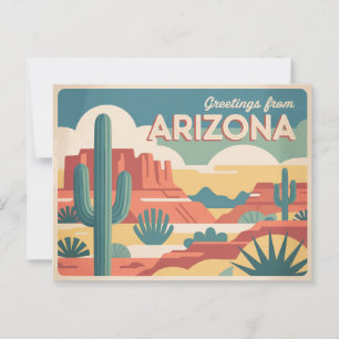 Vintage Arizona Postcard Greetings from Arizona