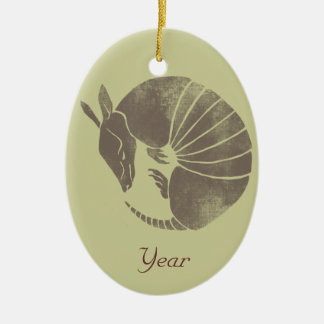 Vintage Armadillo Ceramic Ornament