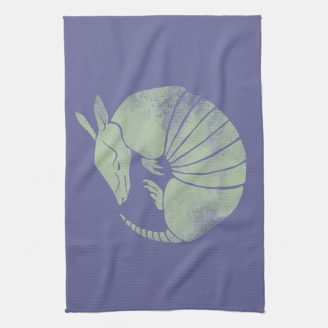 Vintage Armadillo Kitchen Towel (Vertical)