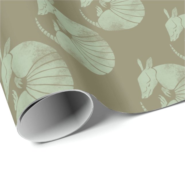 Vintage Armadillo Wrapping Paper (Roll Corner)