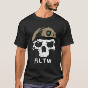 Vintage Army Ranger Regiment Rltw Skull Tan Beret T-Shirt