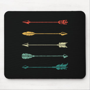 Vintage Arrow Traditional Archery Arrows Bow Hunti Mouse Pad