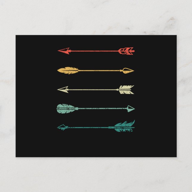 Vintage Arrow Traditional Archery Arrows Postcard (Front)