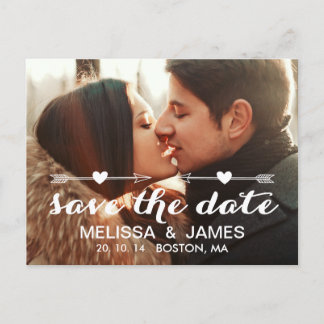 Vintage Arrows | Save the Date Announcement Postcard