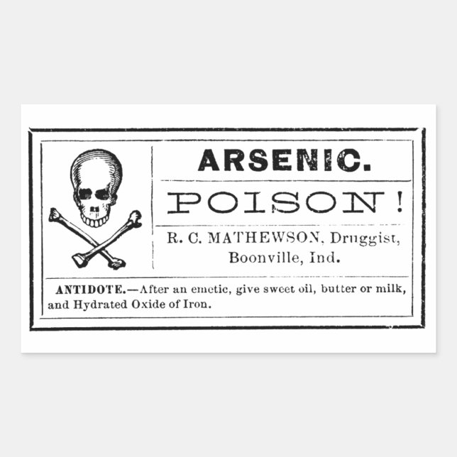 Vintage Arsenic Poison Label (Front)