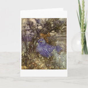 Vintage Art - A Fairy in Blue, Card
