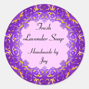 Vintage Art Custom Soap or Canning Labels Purple