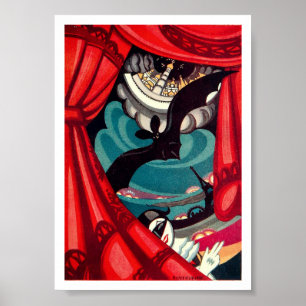 Vintage Art Deco Bat Theatre Poster