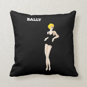 Vintage Art Deco Bernard Villemot Bally Shoes Throw Pillow
