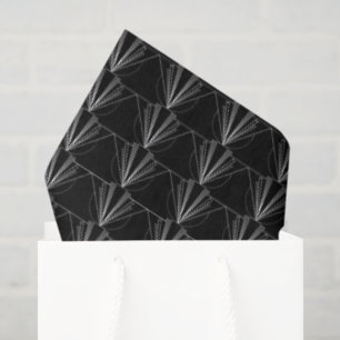Vintage Art Deco Black and White Geometric Tissue Paper