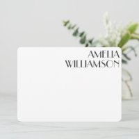 Vintage Art Deco Black Personalized Stationery 