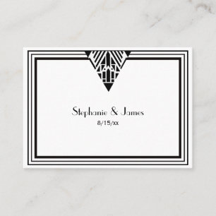 Vintage Art Deco Black Wht Frame #1 Place Cards #2