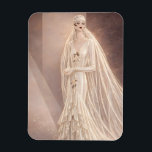 Vintage Art Deco Bridal Fashion Illustration  Magnet<br><div class="desc">Elegant vintage Art Deco bridal fashion illustration featuring a graceful 1920s bride in a flowing champagne silk gown and delicate veil. This refined Belle Époque inspired artwork captures timeless bridal beauty with soft neutral tones and graceful fashion illustration lines reminiscent of classic couture design. The sophisticated champagne and ivory palette...</div>