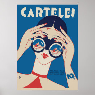 Vintage Art Deco - Carteles - Binoculars Poster