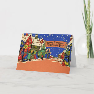 Vintage Art Deco Christmas Card