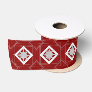 Vintage Art Deco Christmas Star Satin Ribbon