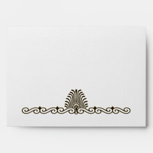 Vintage Art Deco Couple Formal Wedding Envelope