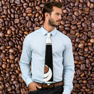 Vintage Art Deco, Cup of Coffee with Steam Tie