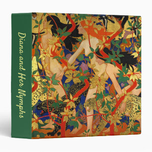 Vintage Art Deco, Diana and Her Nymphs or the Hunt Binder