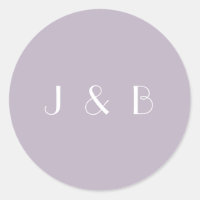 Vintage Art Deco Dusty Lilac Simple Monogramm 