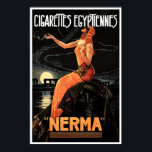 Vintage Art Deco Egyptian Ad Poster<br><div class="desc">This is a digitally enhanced print of a vintage Art Deco style advertisement of a tobacco product by artist Gaspar Camps. Nice Egyptian imagery.</div>