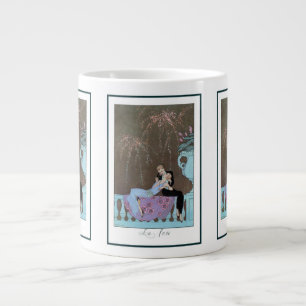Vintage Art Deco Fireworks Le Feu, George Barbier Large Coffee Mug