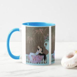 Vintage Art Deco Fireworks Le Feu, George Barbier Mug