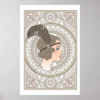 Vintage Art Deco Flapper