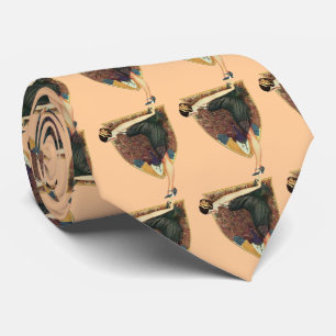 Vintage Art Deco Flapper with Peacock Tie