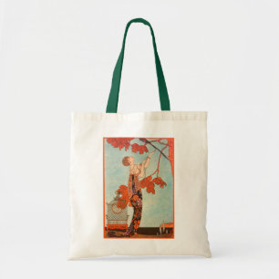 Vintage Art Deco, Flighty Bird by George Barbier Tote Bag