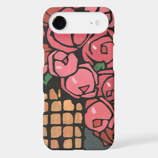 Vintage Art Deco Flowers, Pink Garden Roses