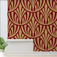Vintage Art Deco Foliage Fish Scale Pattern
