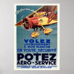 Vintage Art Deco French Aviation Flying School Poster<br><div class="desc">A Reproduction print of a 1930s Art Deco French advertisement poster for a flying school. Very rare,  expertly restored.  This art piece would look great when framed in the home,  office,  bar,  cafe,  pub or restaurant! Please customize the poster size,  texture,  border and/or frame to suit your taste.</div>
