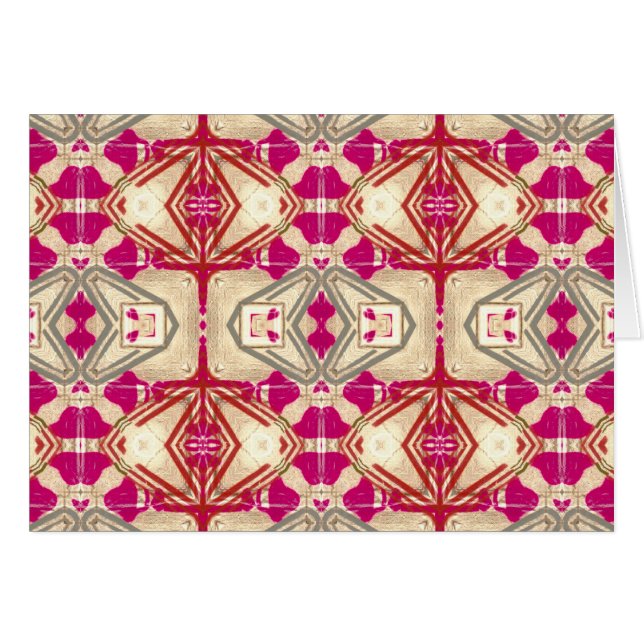 Vintage Art Deco Gold Magenta Red Grey (Front Horizontal)