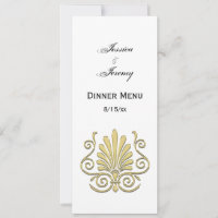 Vintage Art Deco Gold Plume Arabesque