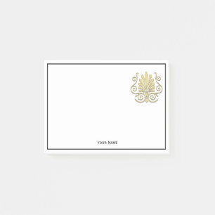 Vintage Art Deco Gold Plume Arabesque Post-it Notes