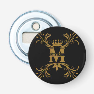 Vintage Art Deco Golden Name Monogram Bottle Opener