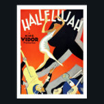 Vintage Art Deco Jazz Musicians Poster<br><div class="desc">This is a digitally enhanced print of a vintage ad sheet for a 1929 jazz film. It was illustrated by Al Hirschfeld and features jazz musicians and a dancer in the Art Deco style.</div>