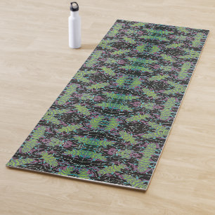 Vintage Art Deco Jazz Pochoir Beetles in Garden Yoga Mat