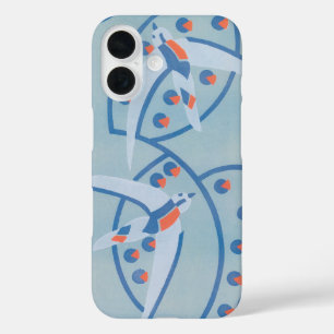 Vintage Art Deco Jazz Pochoir Birds Animal Pattern iPhone 16 Case