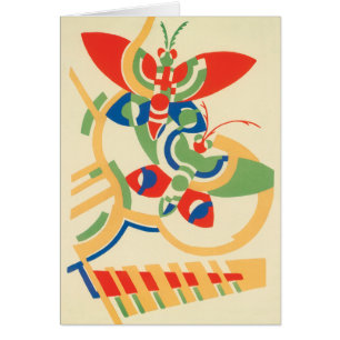 Vintage Art Deco Jazz Pochoir Garden Butterflies