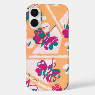 Vintage Art Deco Jazz Pochoir Garden Butterflies iPhone 16 Case
