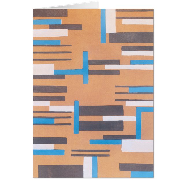 Vintage Art Deco Jazz Pochoir, Geometric Pattern (Front)