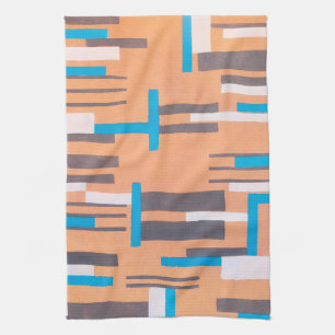 Vintage Art Deco Jazz Pochoir, Geometric Pattern Kitchen Towel