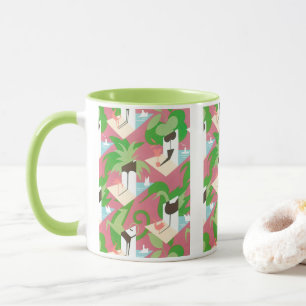 Vintage Art Deco Jazz Pochoir Palm Trees and Birds Mug