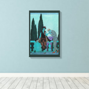 Vintage Art Deco La Villa d'Este by George Barbier Canvas Print