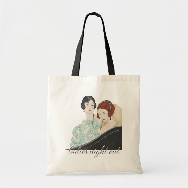 Vintage. Art Deco Ladies. Tote Bag (Front)