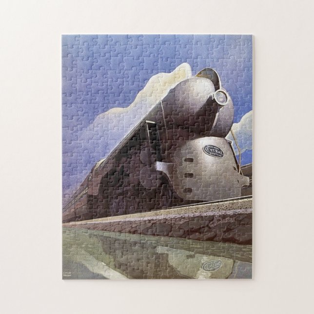 Vintage Art Deco Locomotive Train Ad Jigsaw Puzzle (Vertical)