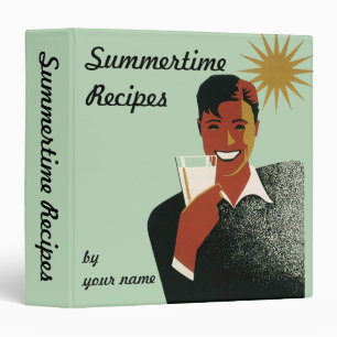 Vintage Art Deco Man, Cold Drinks in the Summer Binder